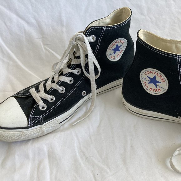 Converse All Stars Classic  Black Chuck Taylor High Tops Men's Size 9 - Picture 5 of 10